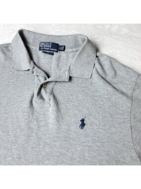 Polo Ralph Lauren Shirt Mens XL Gray Short Sleeve Rugby Casual Streetwear